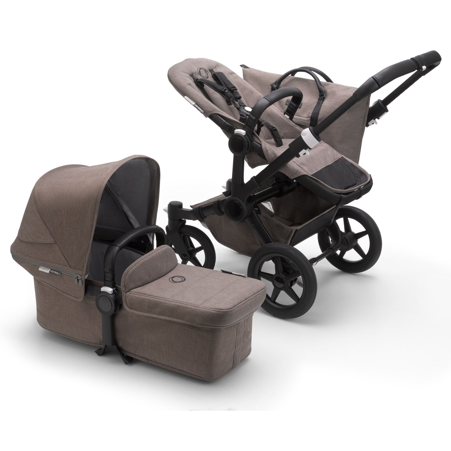 BUGABOO Donkey 3 Mono 2. kombinácia Podvozok Black poťah športového sedadla, hlboká vanička strieška TAUPE