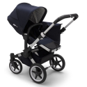 BUGABOO Donkey 3 Twin Podvozok ALU poťah športového sedadla, hlboká vanička, strieška DARK NAVY