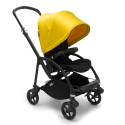 Športový kočík BUGABOO Bee 6 BLACK / BLACK strieška LEMON YELLOW