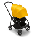 Športový kočík BUGABOO Bee 6 BLACK / BLACK strieška LEMON YELLOW