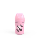 TWISTSHAKE Dojčenská fľaša Anti-Colic sklenená 180ml (cuml.S) - Pastelovo ružová