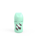 TWISTSHAKE Dojčenská fľaša Anti-Colic sklenená 180ml (cuml.S) - Pastelovo zelená