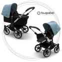 BUGABOO Donkey 3 Mono 2. kombinácia Podvozok ALU poťah športového sedadla, hlboká vanička BLACK strieška VAPOR BLUE