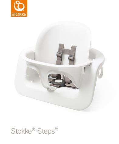 Set STOKKE Steps Jedálenská stolička White/ Oak Natural, Baby set White, Pultík White