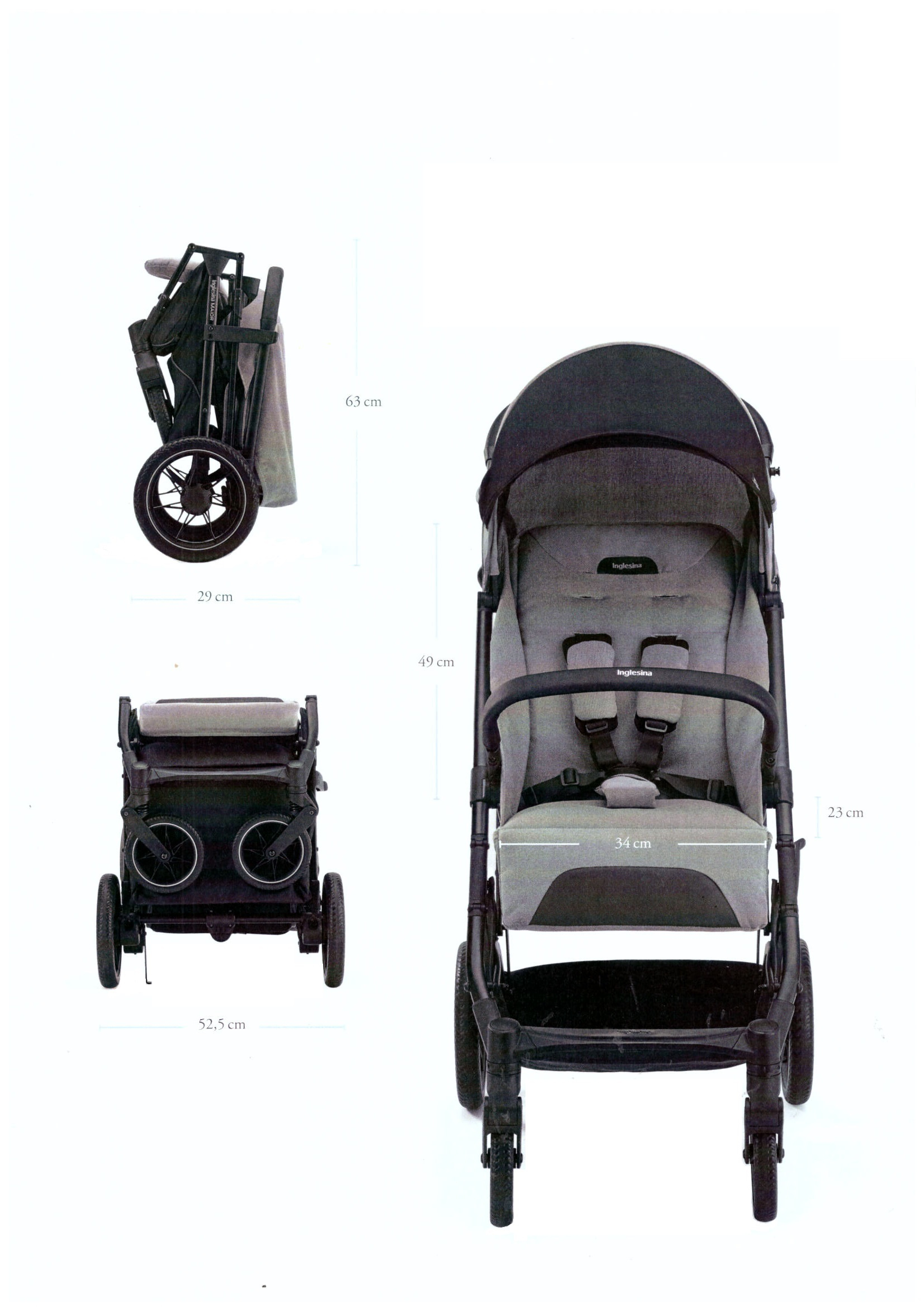 Športový kočík INGLESINA Maior Charcoal Grey