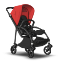 Športový kočík BUGABOO Bee 6 BLACK / BLACK strieška RED