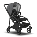 Športový kočík BUGABOO Bee 6 BLACK / BLACK strieška GREY MELANGE