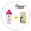 TOMMEE TIPPEE Set Fľaša 340 ml + Cumlíky pre Fľaše VARIFLOW 0m+ 2ks