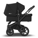 BUGABOO Donkey 3 Duo Podvozok BLACK poťah športového sedadla, hlboká vanička BLACK strieška BLACK