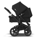 BUGABOO Donkey 3 Duo Podvozok BLACK poťah športového sedadla, hlboká vanička BLACK strieška BLACK