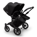 BUGABOO Donkey 3 Duo Podvozok BLACK poťah športového sedadla, hlboká vanička BLACK strieška BLACK