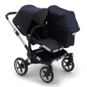 BUGABOO Donkey 3 Duo Podvozok ALU poťah športového sedadla, hlboká vanička, strieška DARK NAVY