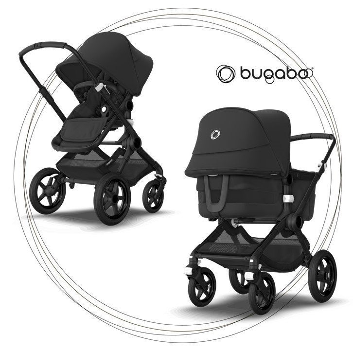 2. kombinácia BUGABOO Fox 3 - Podvozok Black / Midnight Black