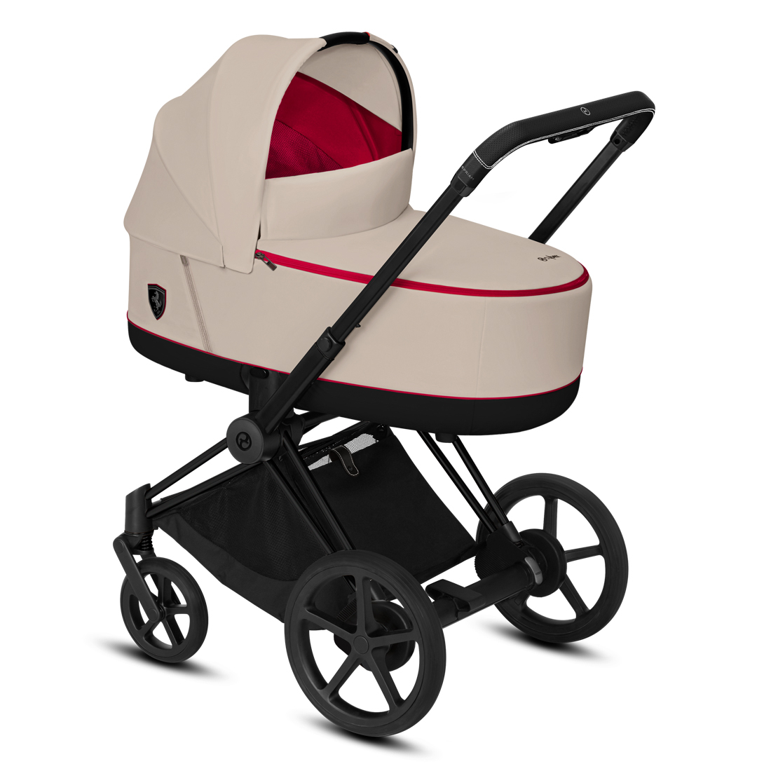 CYBEX PRIAM Matt Black Ferrari Silver Grey - hlboký kočík