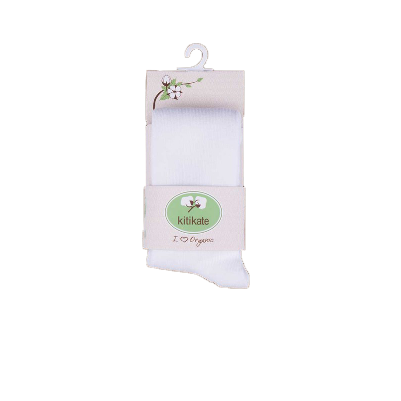 KITIKATE Pančuchy organic - White č. 6-12m