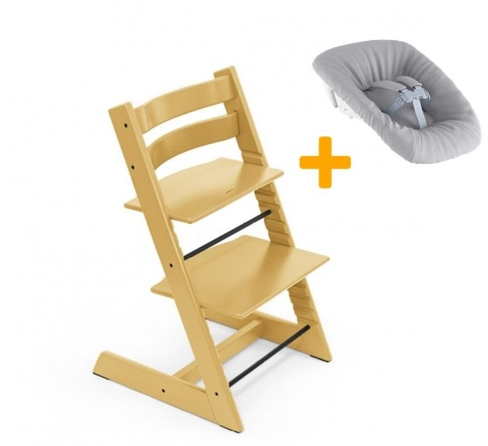 Set STOKKE Tripp Trapp Jedálenská stolička + Newborn set - Sunflower yellow