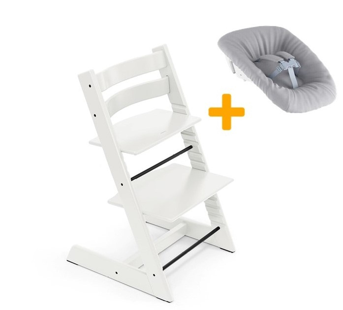 Set STOKKE Tripp Trapp Jedálenská stolička + Newborn set - White