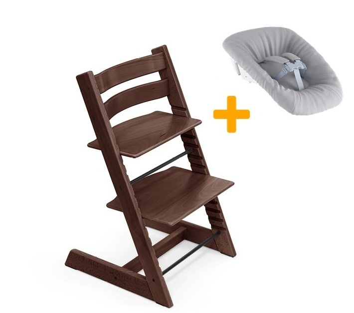 Set STOKKE Tripp Trapp Jedálenská stolička + Newborn set - Walnut brown