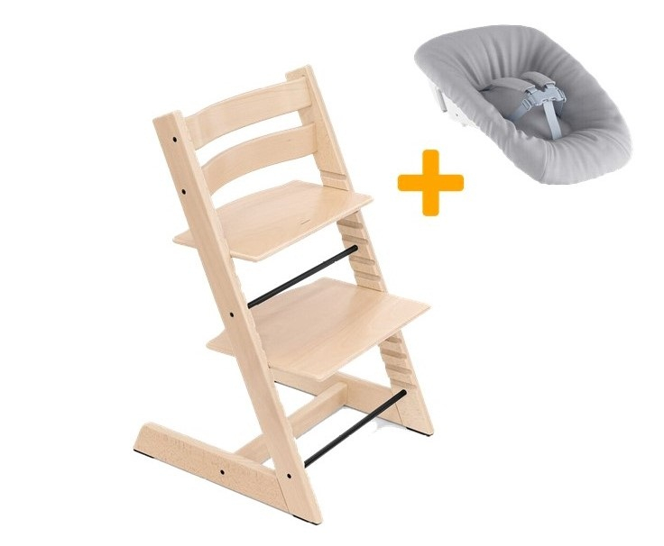 Set STOKKE Tripp Trapp Jedálenská stolička + Newborn set - Natural