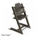 Set STOKKE Tripp Trapp Jedálenská stolička Hazy Grey, Baby set Hazy Grey, Pultík Black