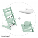 Set STOKKE Tripp Trapp Jedálenská stolička Soft Mint, Baby set Soft Mint, Pultík White