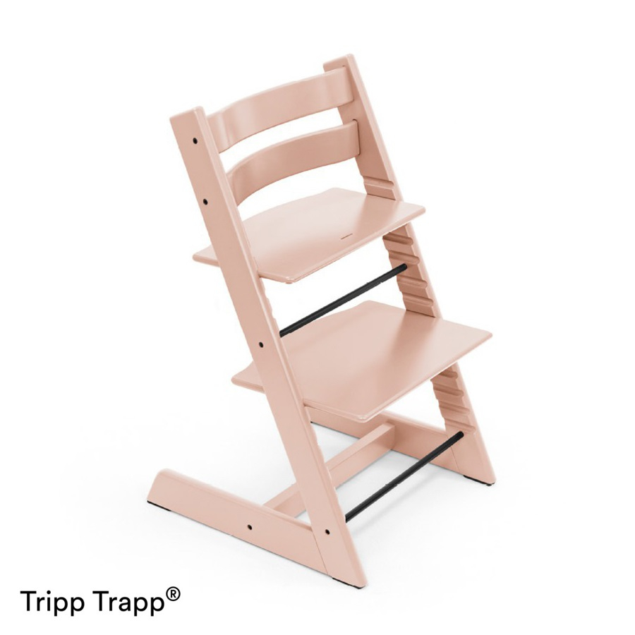 Set STOKKE Tripp Trapp Jedálenská stolička Serene Pink, Baby set Serene Pink, Pultík White