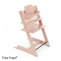 Set STOKKE Tripp Trapp Jedálenská stolička Serene Pink, Baby set Serene Pink, Pultík White