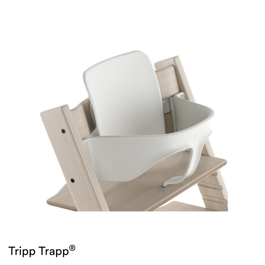 Set STOKKE Tripp Trapp Jedálenská stolička Whitewash, Baby set White, Pultík White