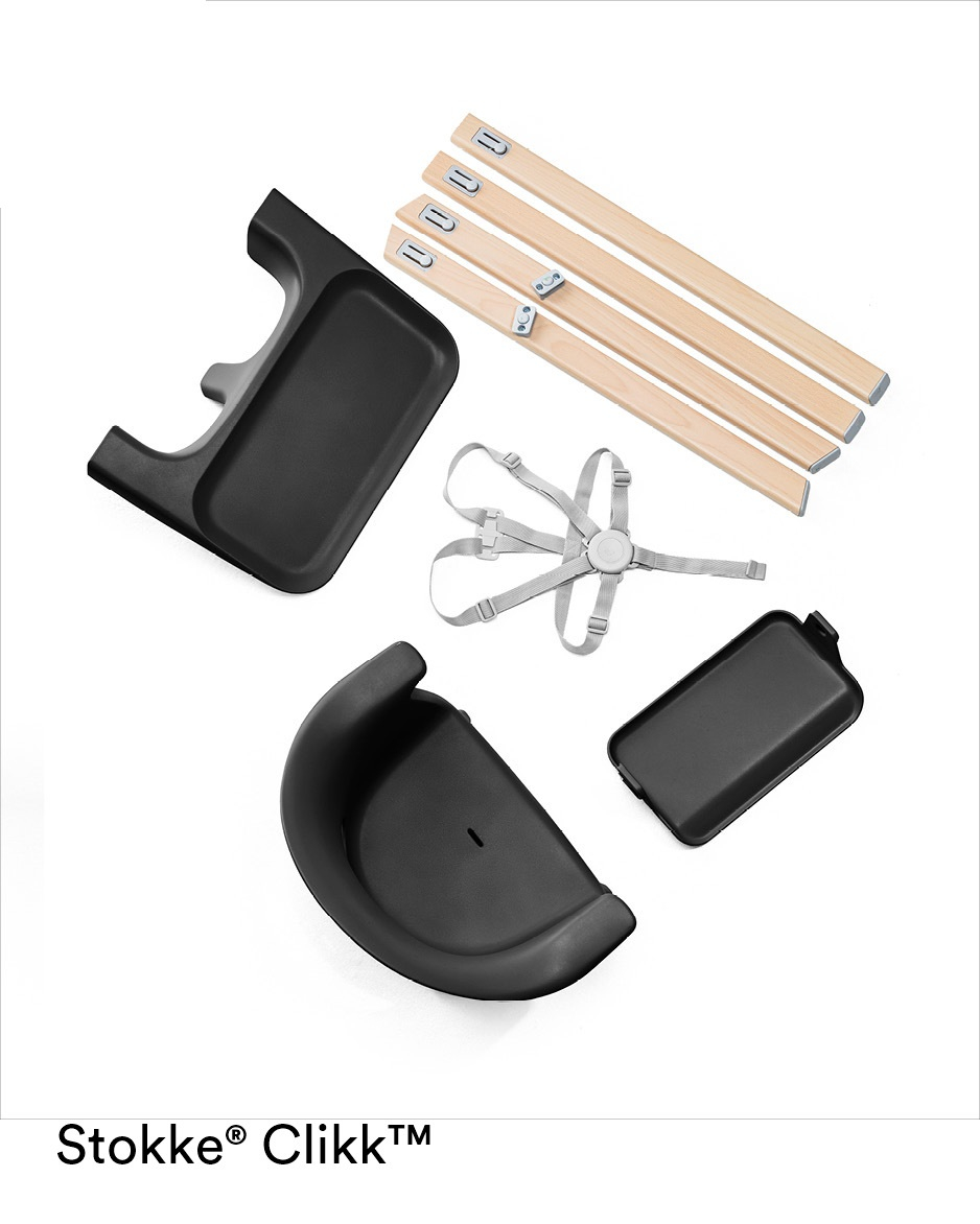 Jedálenská stolička STOKKE Clikk Black Natural