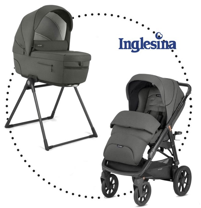 2.kombinácia INGLESINA Aptica XT 2022 CHARCOAL GREY hlboká vanička, športová sedačka
