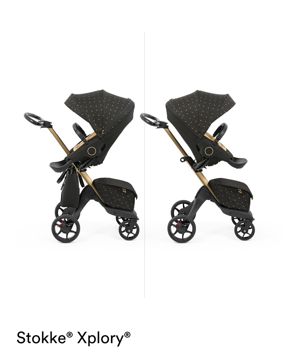 2-kombinácia kočíka STOKKE Xplory X Gold/Black - Signature Black