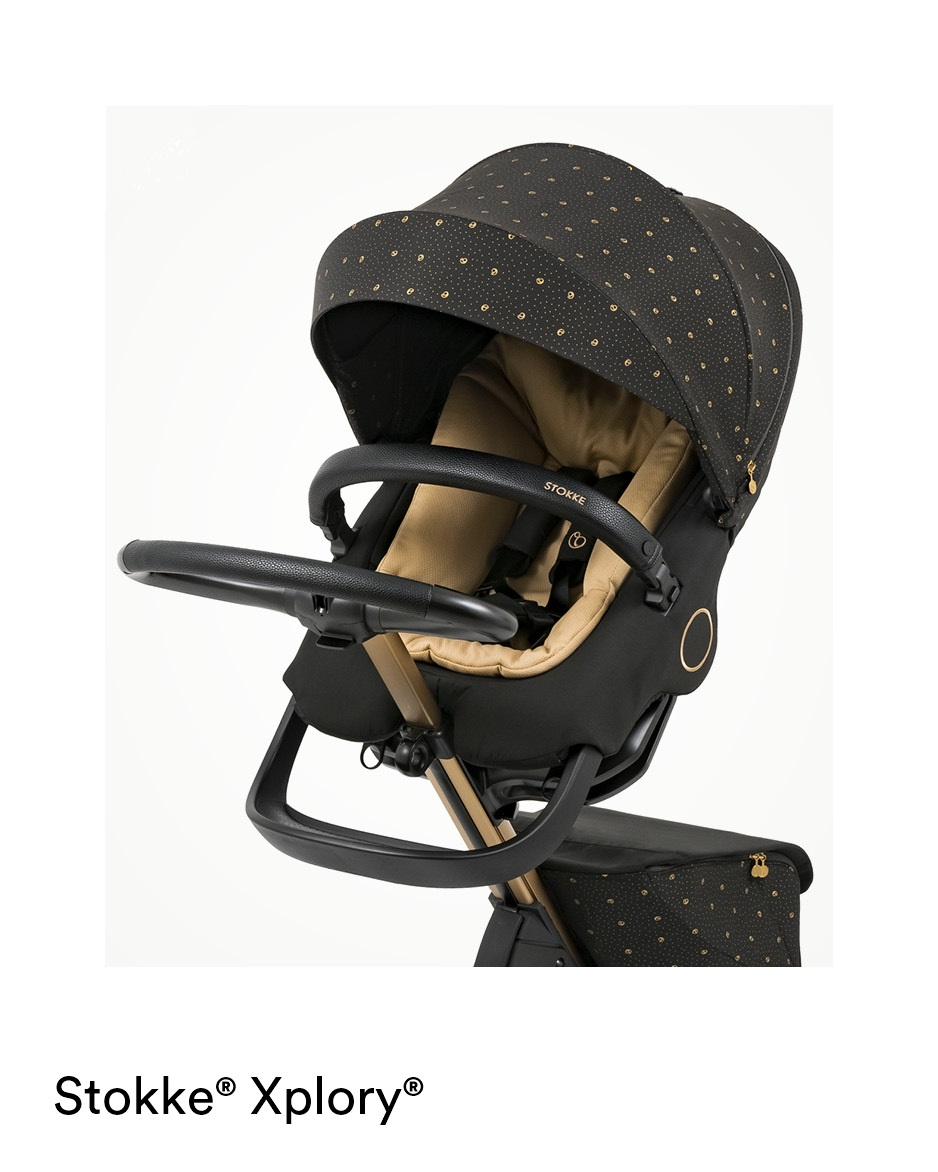 2-kombinácia kočíka STOKKE Xplory X Gold/Black - Signature Black