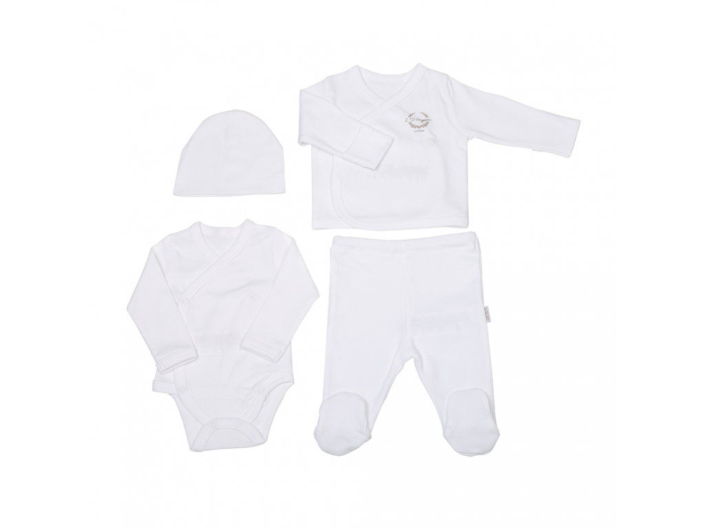 KITIKATE Novorodenecký 4-dielny set Organic White
