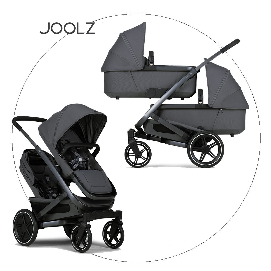 Kočík pre dvojičky JOOLZ Geo 3 Twin - Pure grey