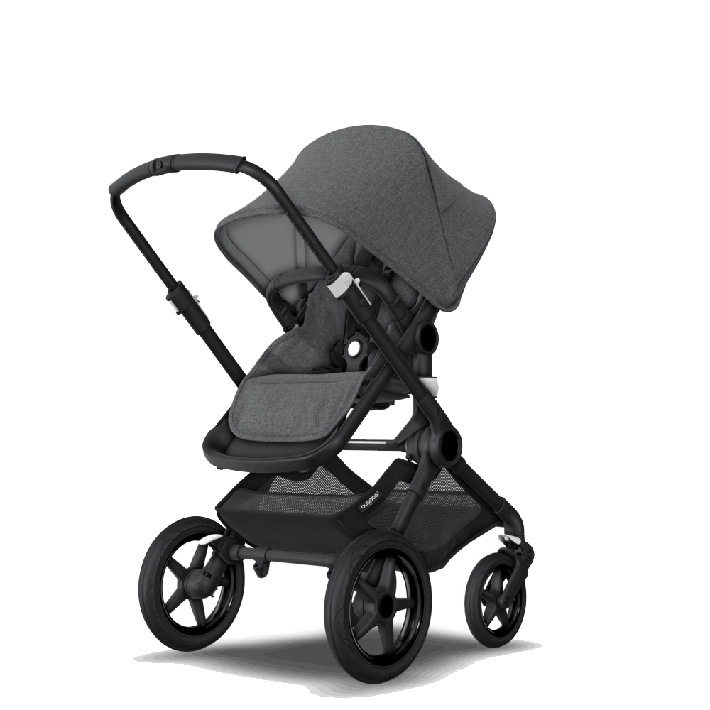 Akčný set BUGABOO Fox 3 - Grey Melange ( podvozok black )