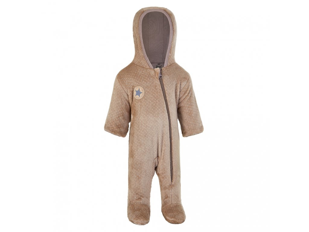 Overal LITTLE ANGEL MAZLÍK Outlast® - taupe strieborná bodka/béžovohnedá veľ. 62