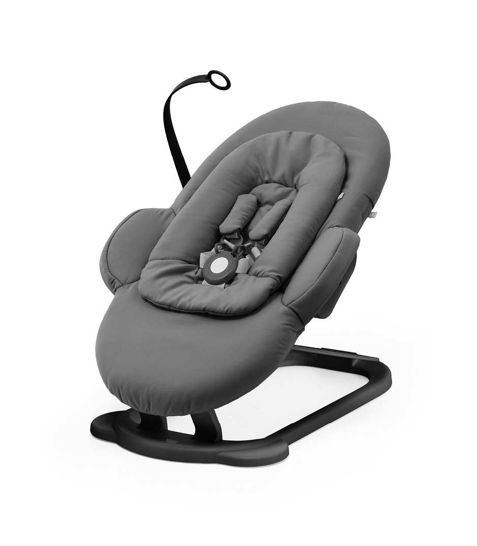 Lehátko STOKKE Steps Herringbone Grey s čierným rámom