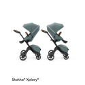 2 - kombinácia kočíka STOKKE Xplory X Black/Brown - Cool Teal