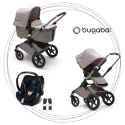 BUGABOO Fox 3 - Mineral Colection Light Grey + Autosedačka Cybex Aton 5 -čierna + adapter