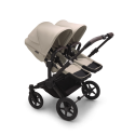 Kočík pre dvojičky BUGABOO Donkey 5 Twin Podvozok Black striešky, set textílií DESERT TAUPE