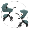 2 - kombinácia kočíka STOKKE Xplory X Black/Brown - Cool Teal