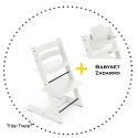 Jedálenská stolička STOKKE Tripp Trapp White + Babyset