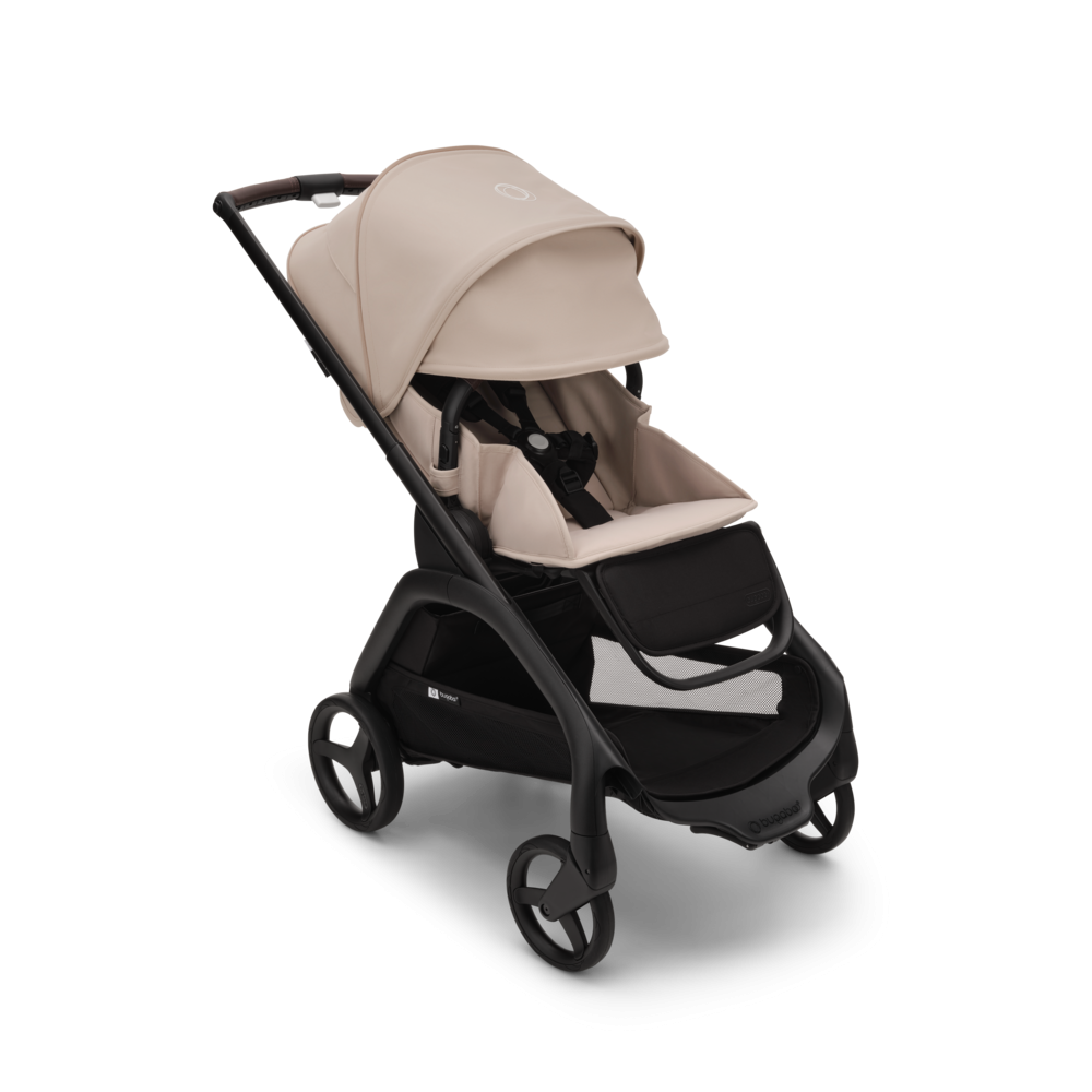 2 kombinácia BUGABOO Dragonfly - BLACK/ DESERT TAUPE strieška DESERT TAUPE hlboká vanička DESERT TAUPE