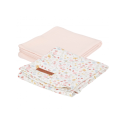 Plienky mušelínové 70x70cm LITTLE DUTCH - Ružové kvetiny / pure soft pink 2ks