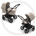 2. kombinácia BUGABOO Donkey 5 Mono Podvozok Black striešky, set textílií DESERT TAUPE