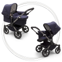 2. kombinácia BUGABOO Donkey 5 Classic Mono Podvozok Graphite striešky, set textílií DARK NAVY