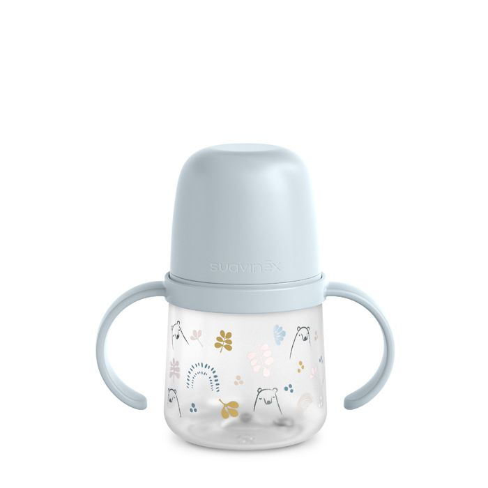 Fľaša SUAVINEX prvá s uškami 150ml - Bear blue