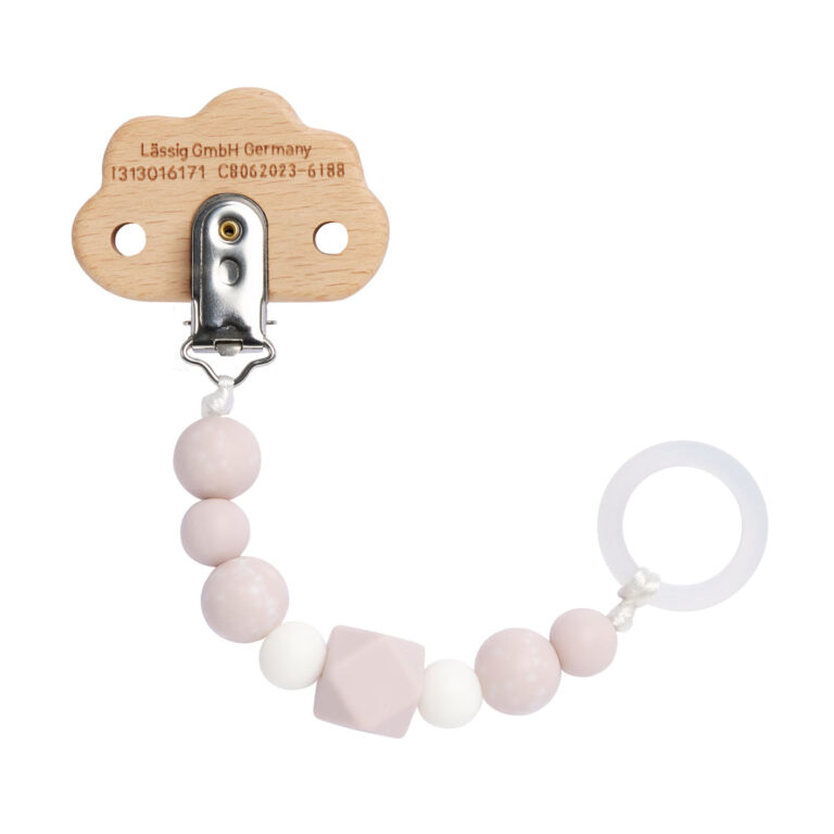 LÄSSIG Retiazka na cumlík - Little Universe cloud powder pink