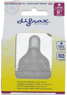DIFRAX Fľaša wide natural + Cumlík na flašu wide natural L 2 ks + wide natural wariflow 1,2,3 2ks