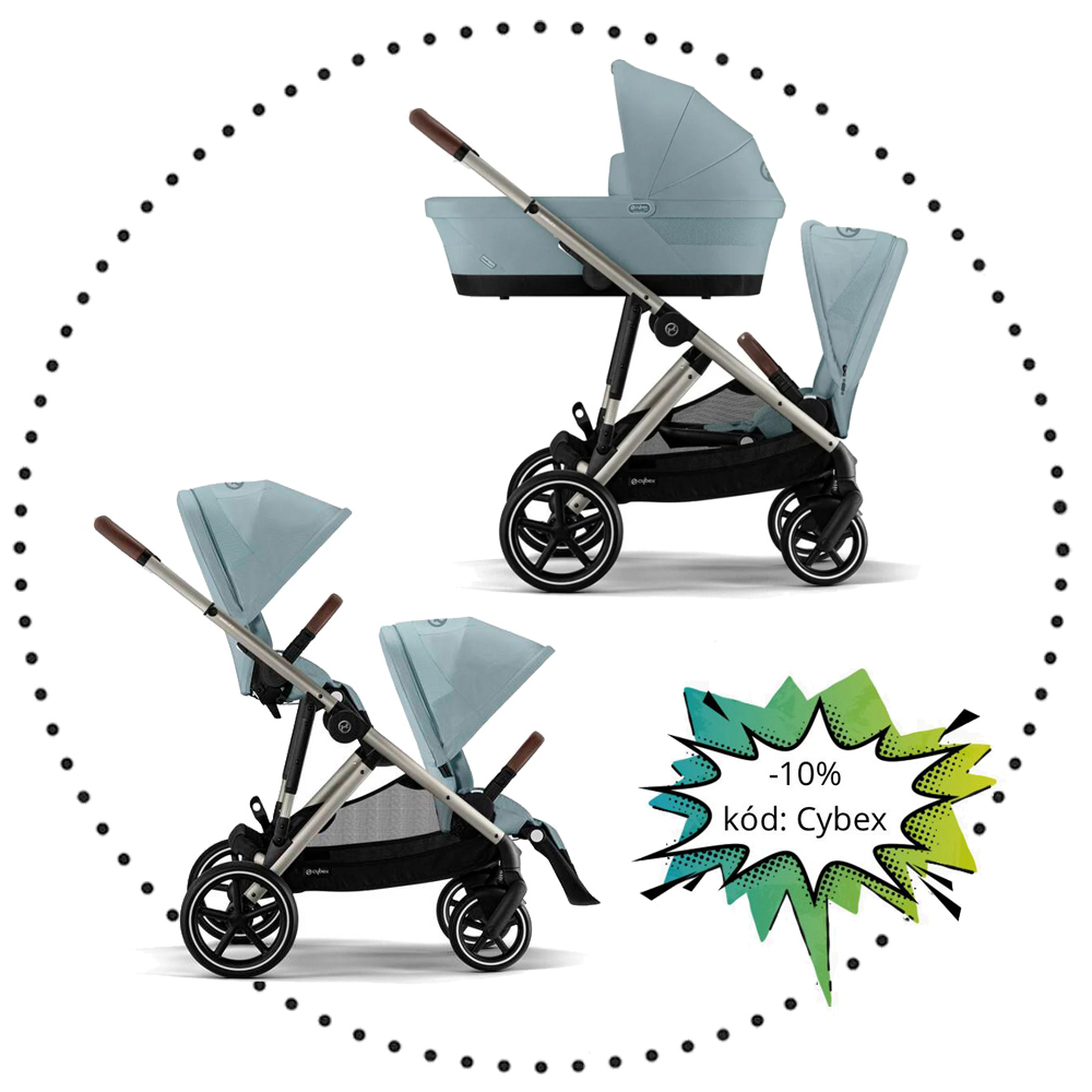 Súrodenecký kočík CYBEX Gazelle S - Stormy blue